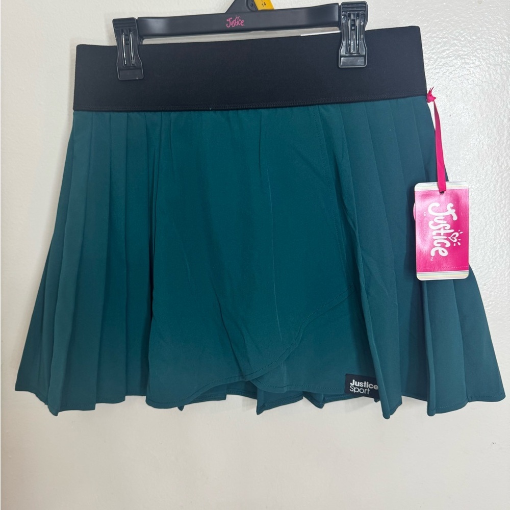 Justice Sport Teal Skort with Tech Pocket - Picture 2 of 5
